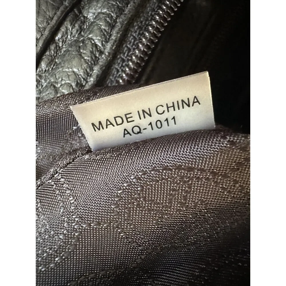 Michael Kors Black Pebbled Leather Hobo Shoulder Bag Silver Hardware MK Charm
